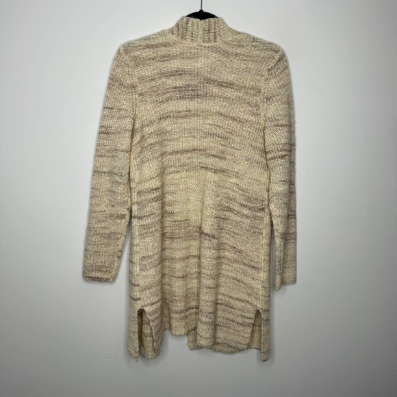 NWT J. JILL Wool Blend Open Cardigan Sweater Neutral Cream Medium Petite MP - Picture 2 of 5